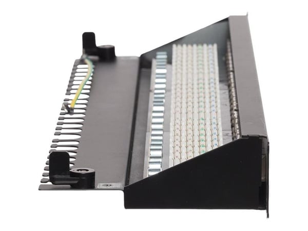 Netrack - Koblingspanel - rackmonterbar - CAT 6a - FTP - RJ-45 X 24 - svart - 19"
