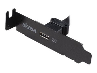 Akasa AK-CBUB37-50L - USB-panel - 20-stift USB 3.1-överdel (hane) till 24 pin USB-C (hona) - 50 cm - reversibla kontakter