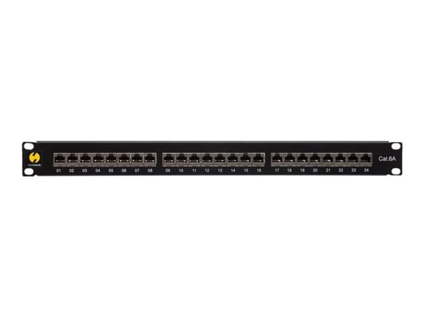Netrack - Koblingspanel - rackmonterbar - CAT 6a - FTP - RJ-45 X 24 - svart - 19"