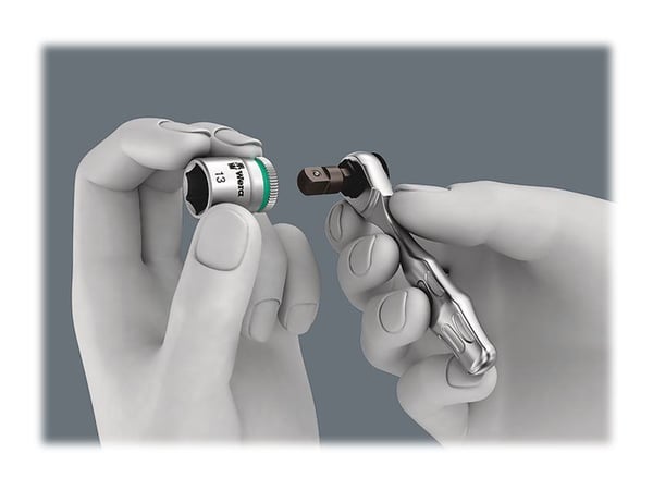 Wera Bit-Check 30 Zyklop Mini 1 - Skralleskrutrekker med bitsett - 31 deler - inn holder