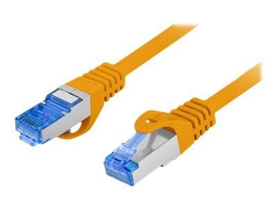 Lanberg - Koblingskabel - RJ-45 (hann) til RJ-45 (hann) - 6 mm - S/FTP - CAT 6a - halogenfri, formstøpt, uten hindringer, flertrådet - oransje, RAL...