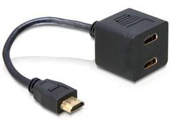 Delock - HDMI-adapter - HDMI hann til HDMI hunn - 20 cm