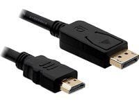 Delock - Adapterkabel - DisplayPort hann til HDMI hann