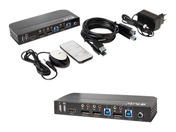 Club 3D CSV-7210 - KVM / lydsvitsj - 2 x KVM/lyd - 1 lokalbruker - stasjonær