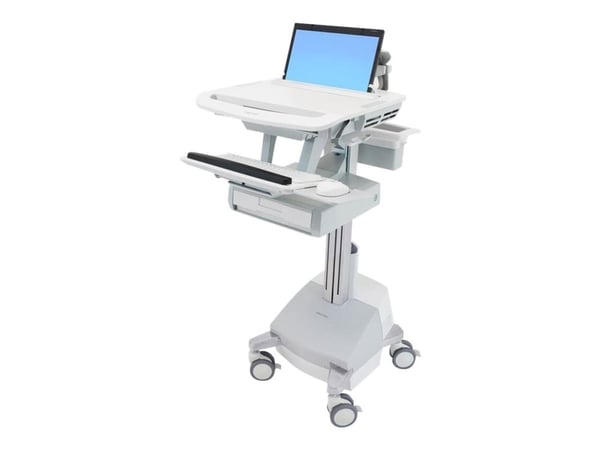 Ergotron StyleView - Vagn - Konstant kraftteknik - för notebook/tangentbord/mus - fack (1x1), EU - låsbar - medicinsk - aluminium, zinkpläterat stå...