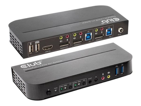 Club 3D CSV-7210 - KVM / lydsvitsj - 2 x KVM/lyd - 1 lokalbruker - stasjonær