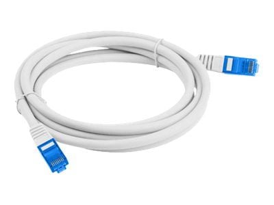 Lanberg - Koblingskabel - RJ-45 (hann) til RJ-45 (hann) - S/FTP - CAT 6a - formstøpt, uten hindringer - grå, RAL 7035