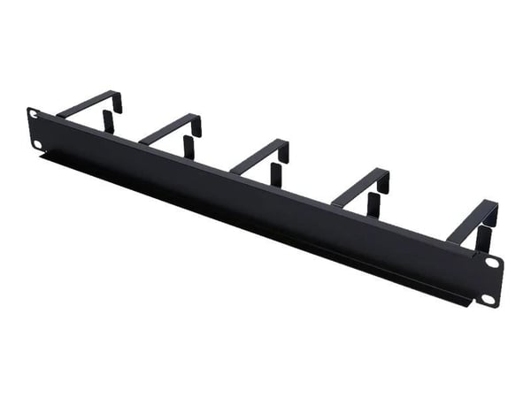 Extralink - Kabelstyringspanel - rackmonterbar - svart - 1U - 19"