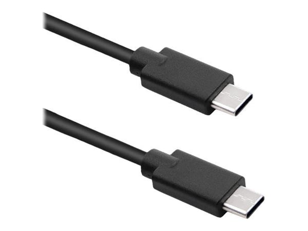 Qoltec - USB-kabel - USB-C (hann) til USB-C (hann) - USB 2.0 - 0.5 A - 2.5 m - svart