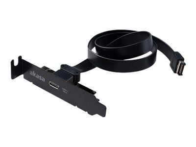 Akasa AK-CBUB37-50L - USB-panel - 20-stift USB 3.1-överdel (hane) till 24 pin USB-C (hona) - 50 cm - reversibla kontakter