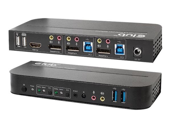 Club 3D CSV-7210 - KVM / lydsvitsj - 2 x KVM/lyd - 1 lokalbruker - stasjonær