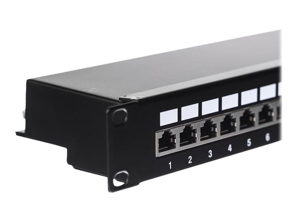 Netrack - Koblingspanel - CAT 6 - RJ-45 X 24 - svart - 19"