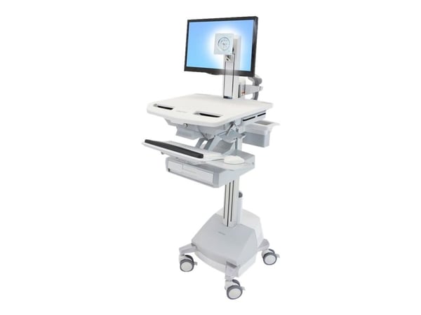 Ergotron StyleView - Vogn - Konstant kraftteknologi - for LCD-skjerm / PC-utstyr - med LCD-svingtapp, skuff (1x1), EU - låsbar - medisinsk - alumin...