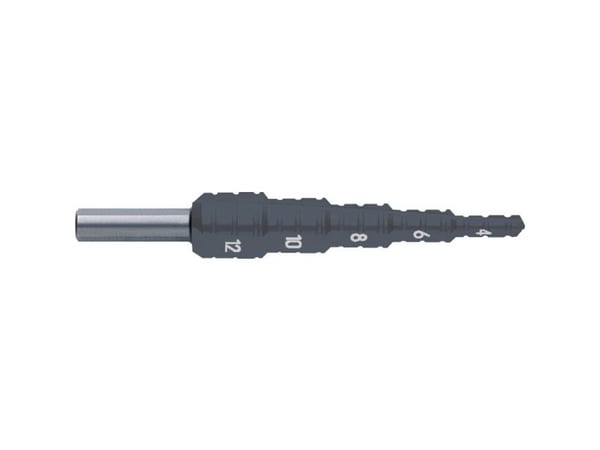 Exact 05378 HSS Jyrsivä porraspora 4 - 12 mm Kokonaispituus 80 mm 3-teräinen kahva 1 kpl Exact 05378 HSS Jyrsivä porraspora 4 - 12 mm Kokonaispituus 80 mm 3-teräinen kahva 1 kpl