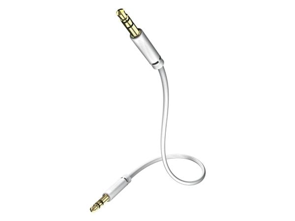 in-akustik Star MP3 lydkabel - lydkabel - stereo minijack hann til stereo minijack hann - 75 cm - skjermet - hvit