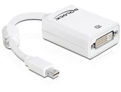 DeLOCK Adapter mini Displayport / DVI FM, 0,18 m, Mini DisplayPort, DVI, Uros, Naaras, Valkoinen