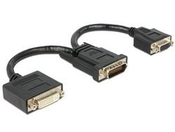 Delock - Displayadapter - HD-15 (VGA), DVI-I (hunn) til DMS-59 (hann) - 20 cm - tommelskruer