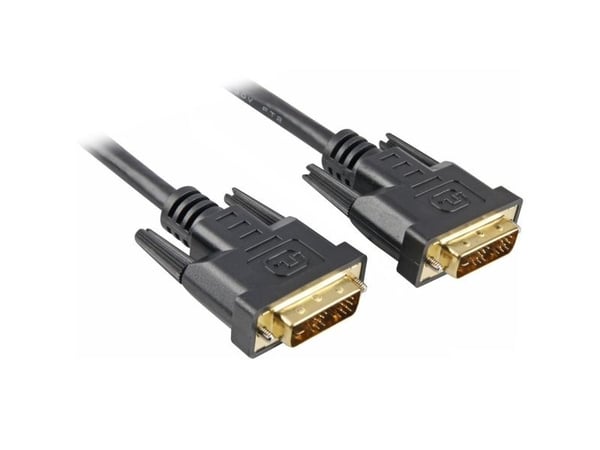 Sharkoon - DVI-kabel - enkeltlenke - DVI-D (hann) til DVI-D (hann) - 3 m