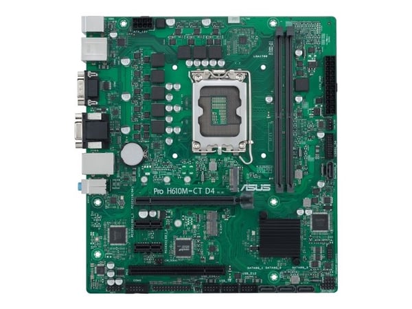 ASUS PRO H610M-C D4-CSM - Emolevy - micro-ATX - LGA1700-asennuspaikka - H610-piirisarja - USB 3.2 Gen 1 - Gigabit LAN - sisäinen grafiikka (CPU tar...