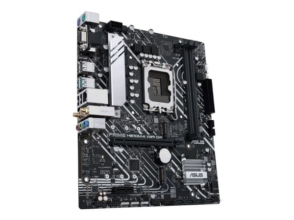 ASUS PRIME H610M-A WIFI D4 - Hovedkort - micro ATX - LGA1700-sokkel - H610 Chipset - USB 3.2 Gen 2, USB 3.2 Gen 1 - Gigabit LAN, Wi-Fi, Bluetooth -...
