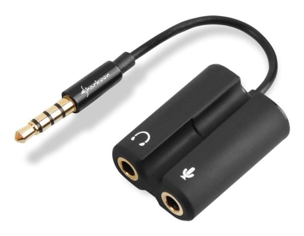 Sharkoon - Audioadapter - 4-polsminijakk hann til mini-phone stereo 3.5 mm hunn