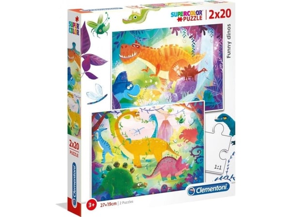 Clementoni 2X20Pcs Funny Dinos Puzzle 24755 X6