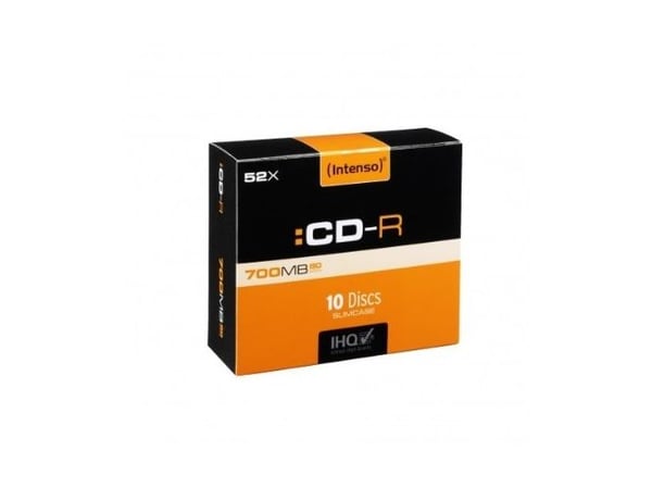 Intenso CD-R 700MB, 52x, CD-R, 120 mm, 700 MB, SlimCase, 10 kpl