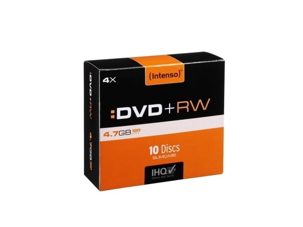 Intenso - 10 x DVD+RW - 4.7 GB (120 min) 4x - smalt cover