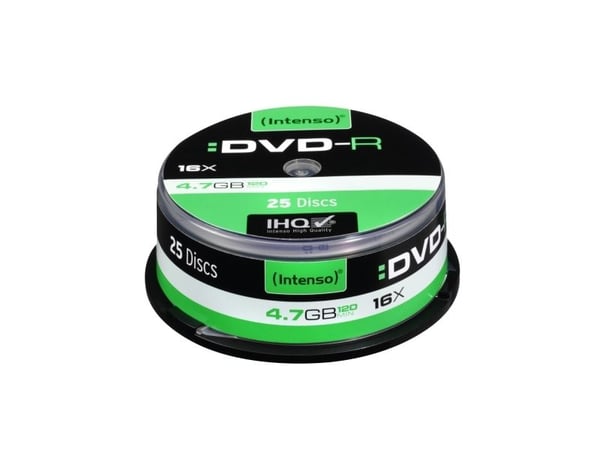 Intenso - 25 x DVD-R - 4,7 GB 16x - kara - kelaaminen