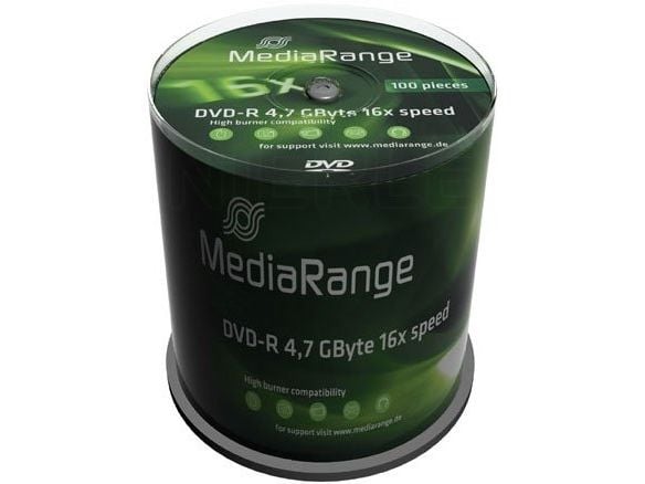 MediaRange - 100 x DVD-R - 4.7 GB 16x - spindel