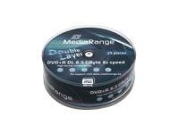MediaRange - 25 x DVD+R DL - 8.5 GB (240 min) 8x - spindel