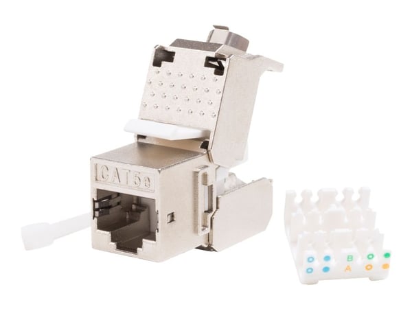 Netrack - Keystone-kontakt - RJ-45 (hona) - FTP - CAT 5e - trapetsjack - silver