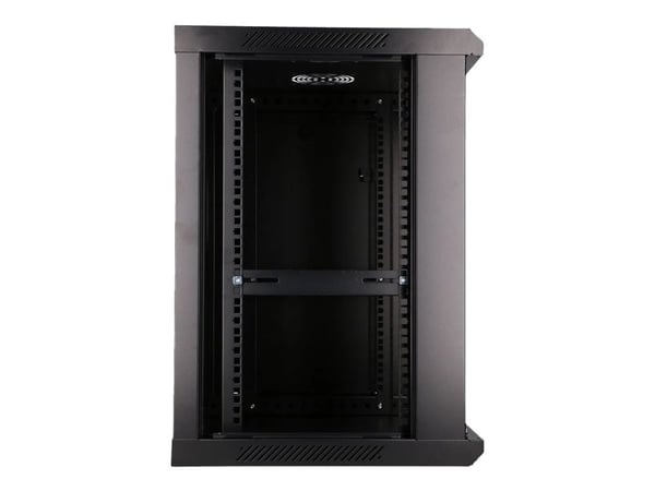 Extralink - Rack skap - 600x600 mm - veggmonterbar - svart - 12U - 19"