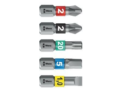 Wera T 1 - Screwdriver bit and bit holder set - for tre - 21 deler - torx, phillips, pozidriv, torx with security pin