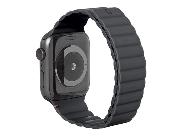 Koodattu magneettinen silikonirannekoru LITE musta 42-44mm