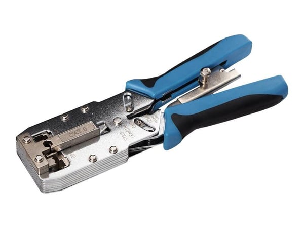 Netrack modulaarinen puristustyökalu RJ45 8p+6p+4p+AMP Cat. 6, paineensäätö - Krimpudstyr