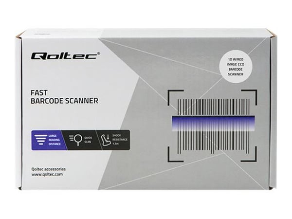 Qoltec - Strekkodeskanner - håndholdt - 500 skann/sek - dekodet - USB