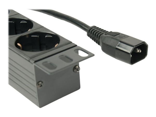 EnerGenie EG-PDU-014-C14 - Strømfordelerenhet (kan monteres i rack) - AC 250 V - 3680 watt - utgangskontakter: 8 (8 x IEC 60320 C14) - 1U - 3 m kabel