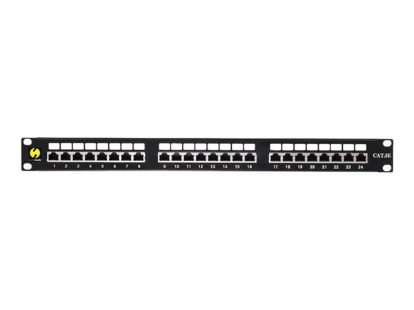 Patchpanel 19'' Netrack 24-port Cat. 5e FTP, med hylla
