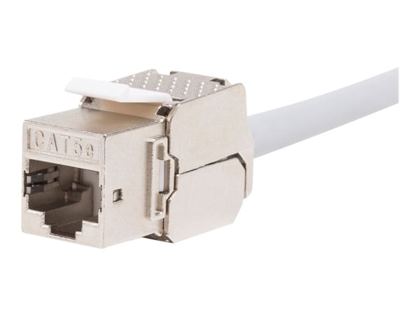 Netrack - Keystone-kontakt - RJ-45 (hona) - FTP - CAT 5e - trapetsjack - silver