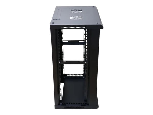 Extralink - Rack skap - veggmonterbar - svart - 18U - 19"