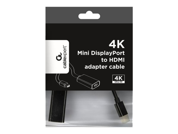 Cablexpert - Videoadapter - Mini DisplayPort han til HDMI hun - 15 cm - lajittelu - 4K tuki