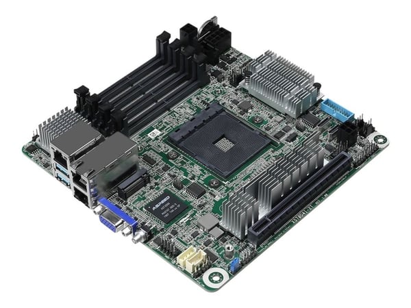 ASRock Rack X570D4I-2T - Hovedkort - mini-ITX - Socket AM4 - AMD X570 Chipset - USB 3.2 Gen 1, USB 3.2 Gen 2 - 2 x 10 Gigabit LAN - innbygd grafikk