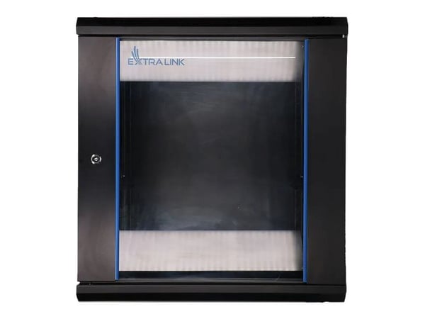 Extralink - Rack skap - 600x600 mm - veggmonterbar - svart - 12U - 19"