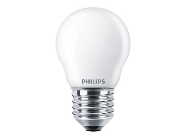 Philips LED Classic - LED-lyspære - form: P45 - mattslipt finish - E27 - 2.2 W (ekvivalent 25 W) - klasse E - varmt hvitt lys - 2700 K (en pakke 2)