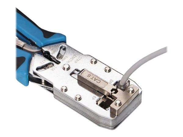 Netrack modulaarinen puristustyökalu RJ45 8p+6p+4p+AMP Cat. 6, paineensäätö - Krimpudstyr