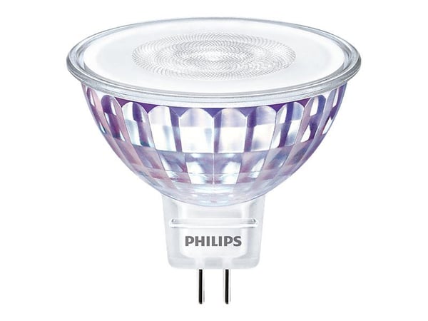 Philips - LED-pære for søkelys - form: MR16 - GU5.3 - 7 W (ekvivalent 50 W) - klasse F - varmt hvitt lys - 2700 K