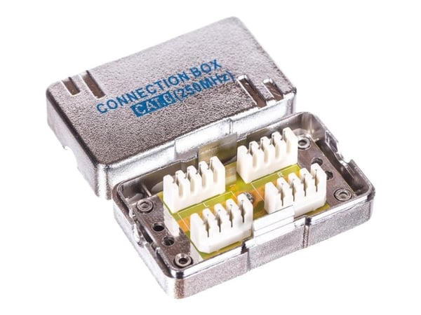 Netrack - Nettverkkopler - 4 pin-IDC krone til 4 pin-IDC krone - FTP - CAT 6 - sølv