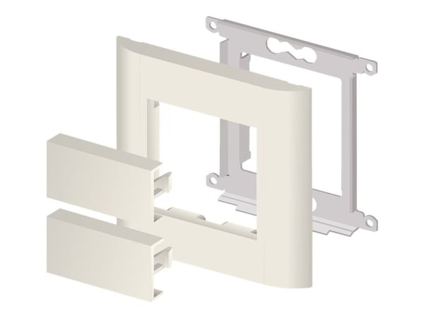 Delock - Easy 45 - utgangsdeksel - hvit, RAL 9003 (en pakke 10)