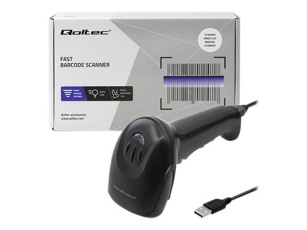 Qoltec - Strekkodeskanner - håndholdt - 500 skann/sek - dekodet - USB
